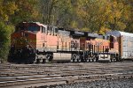 Paused westbound vehicle train